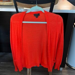 Orange J.Crew Italian-Spun Alpaca and Merino Wool Cardigan
